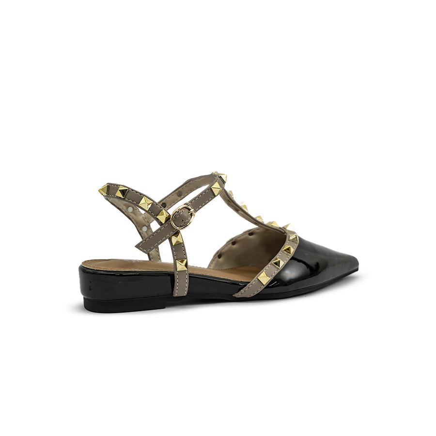 Women's Flat Sandals LY 28828 Beige/Black C74