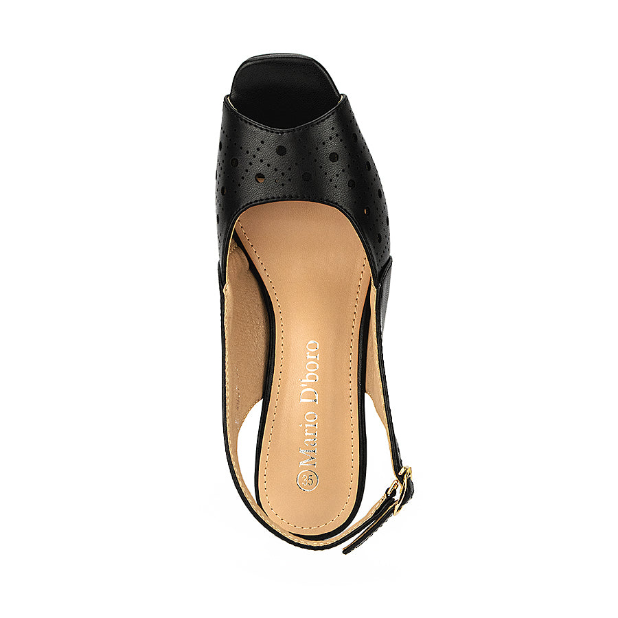 Mario D' Boro Women's Heeled Sandals Lw 24557 Black/Beige C34