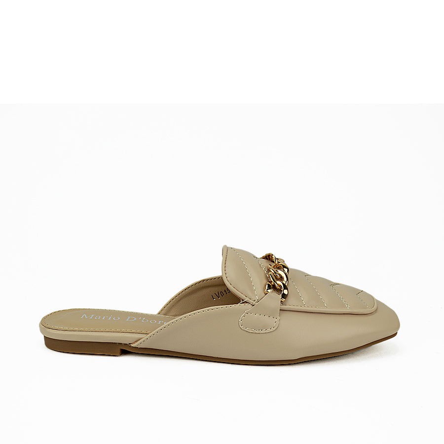 Mario D' Boro Women's Mules Lv 015 Beige/Black
