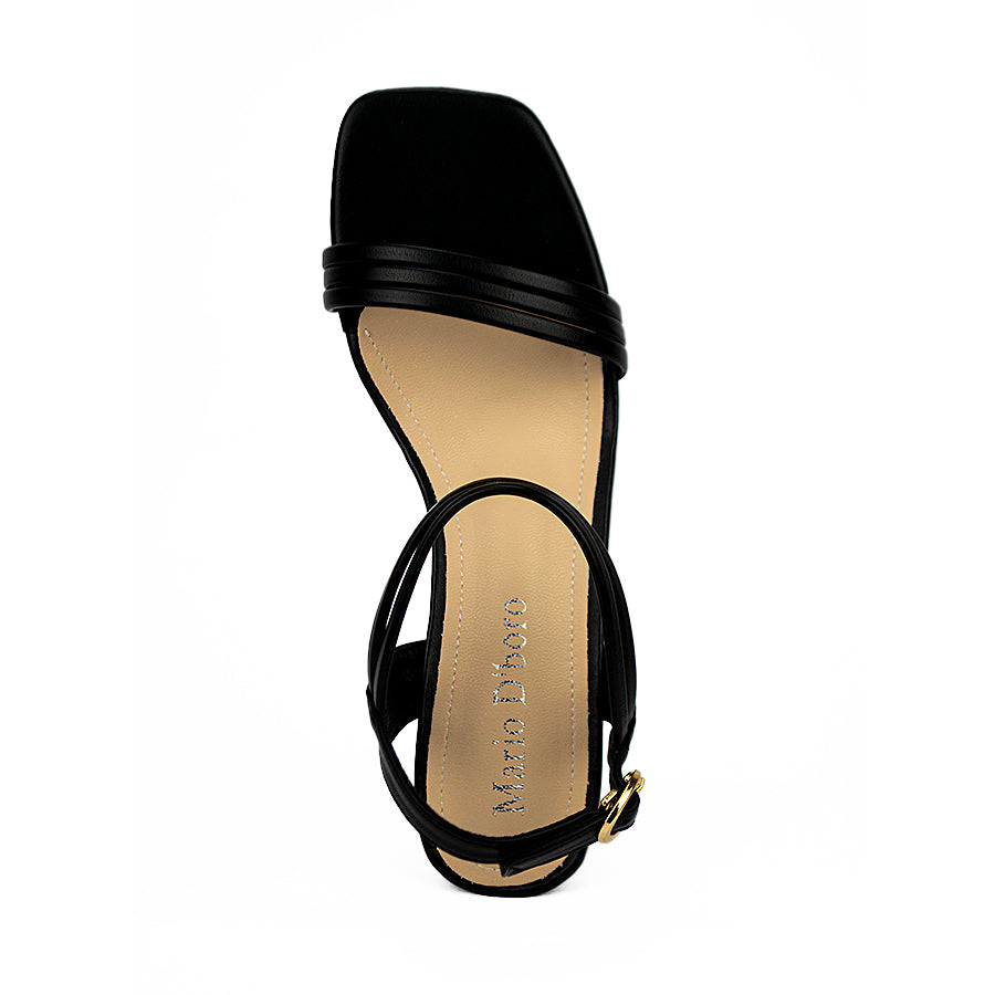 Mario D' Boro Women's Heeled Sandals Lv 22529 Beige/Black/Bone