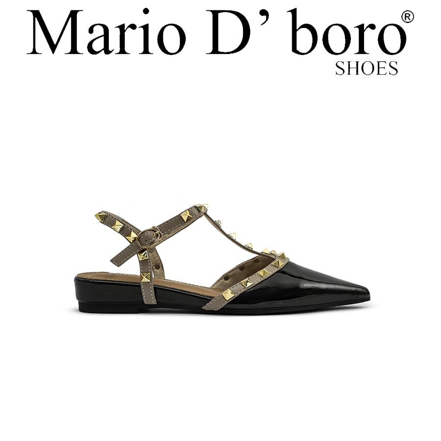 Women's Flat Sandals LY 28828 Beige/Black C74