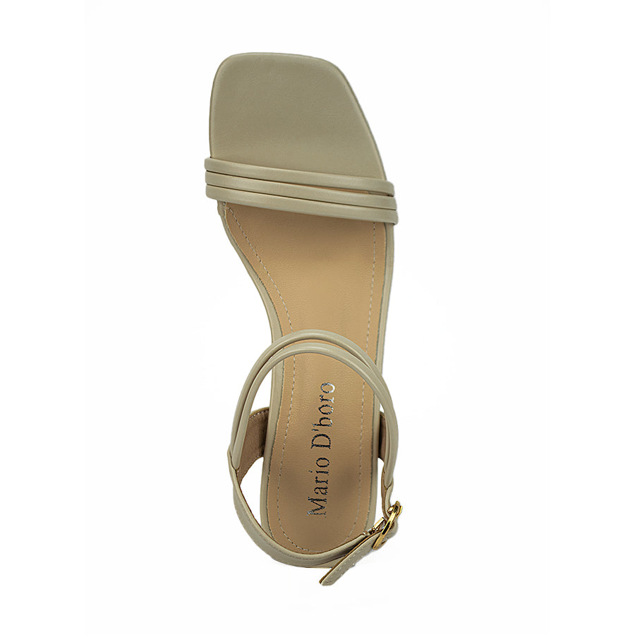 Mario D' Boro Women's Heeled Sandals Lv 22529 Beige/Black/Bone