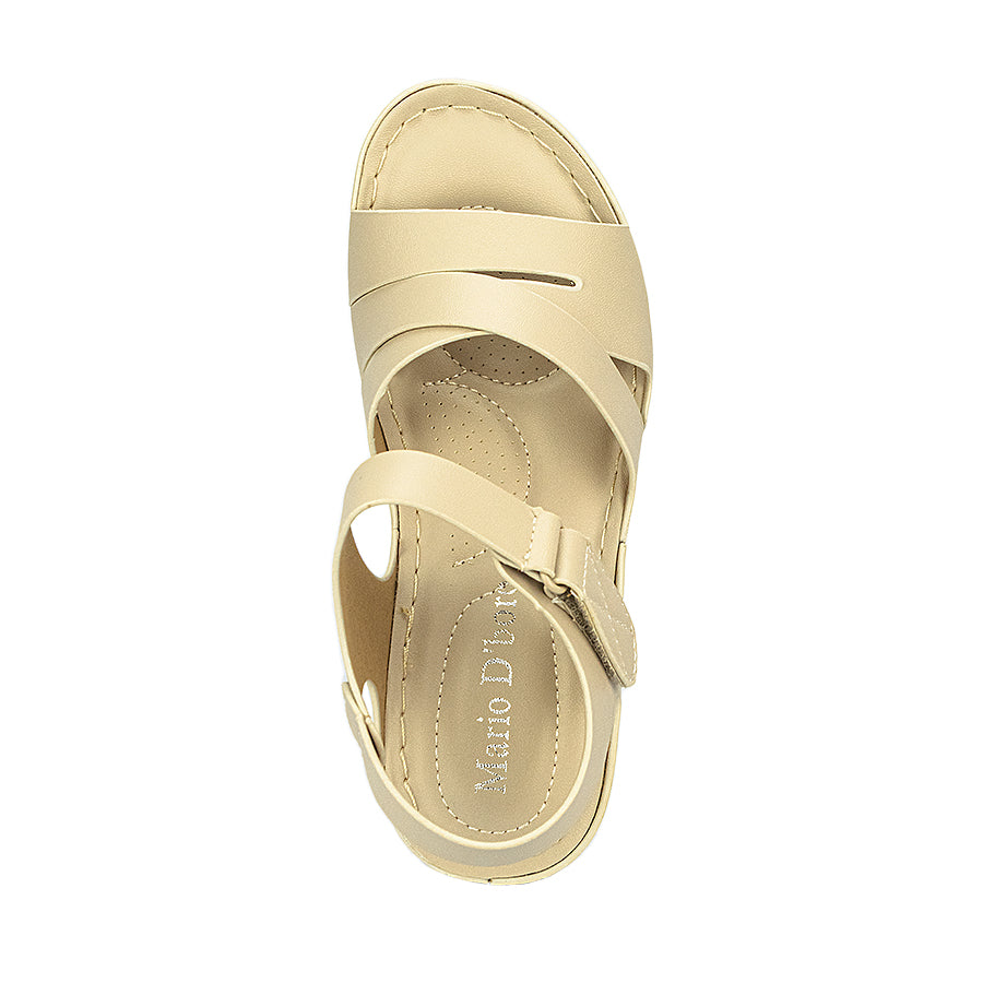 Mario D' Boro Women's Wedge Sandals LW 25699 Brown/Bone C44