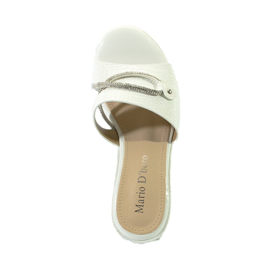 Mario D' Boro Women's Heeled Sandals LX 27405 Black/White C61