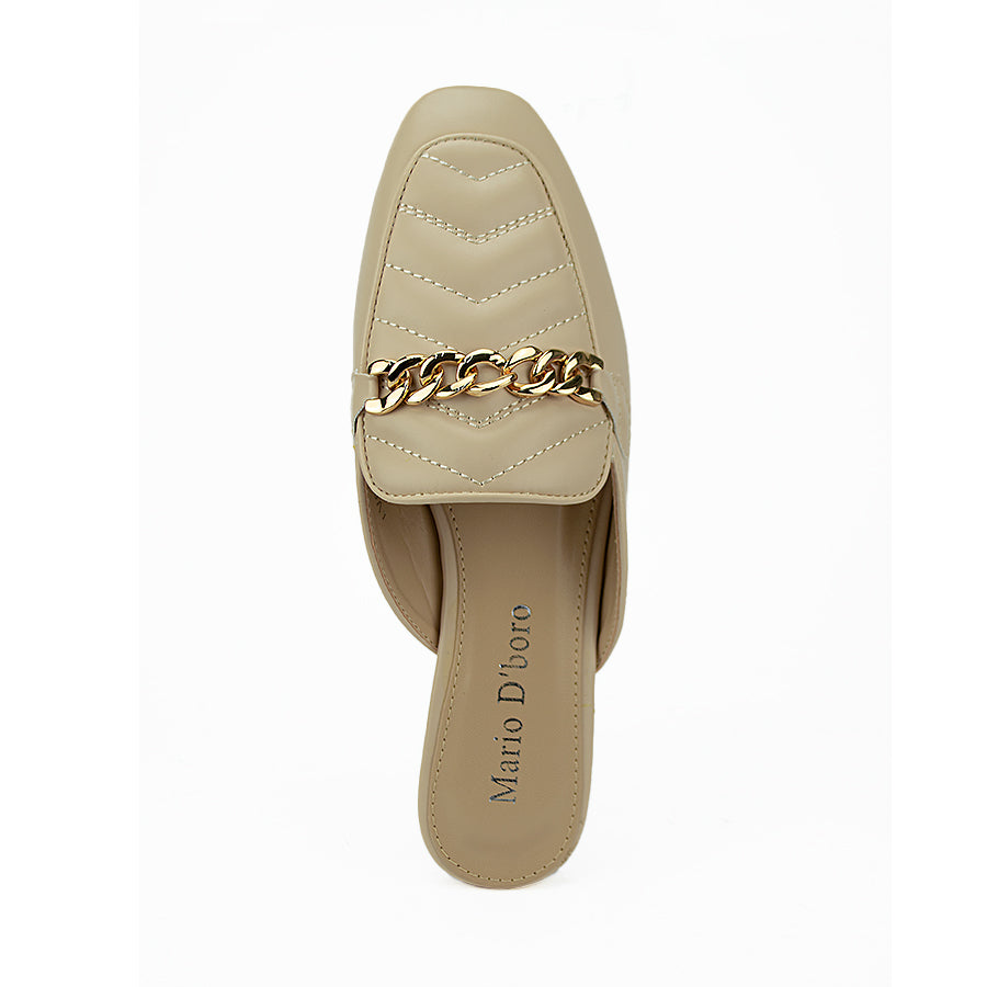 Mario D' Boro Women's Mules Lv 015 Beige/Black