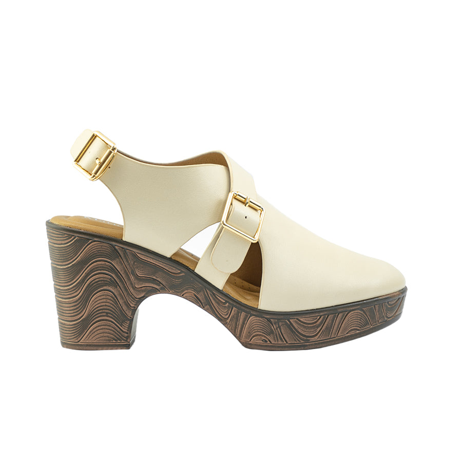 Women's Heeled Sandals LY 28410 Black/Bone C71