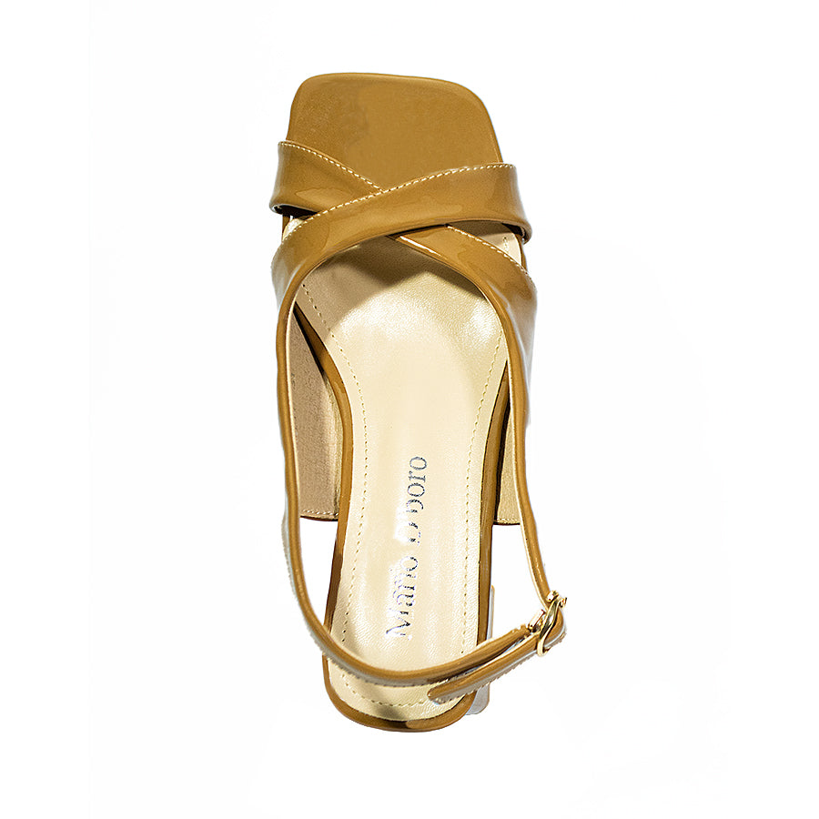 Mario D' Boro Women's Heeled Sandals LY 28147 Bone/Brown C65