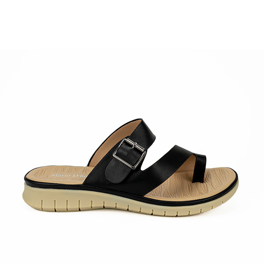 Mario D' Boro Women's Sandals Lv 018 Black/Gunmetal