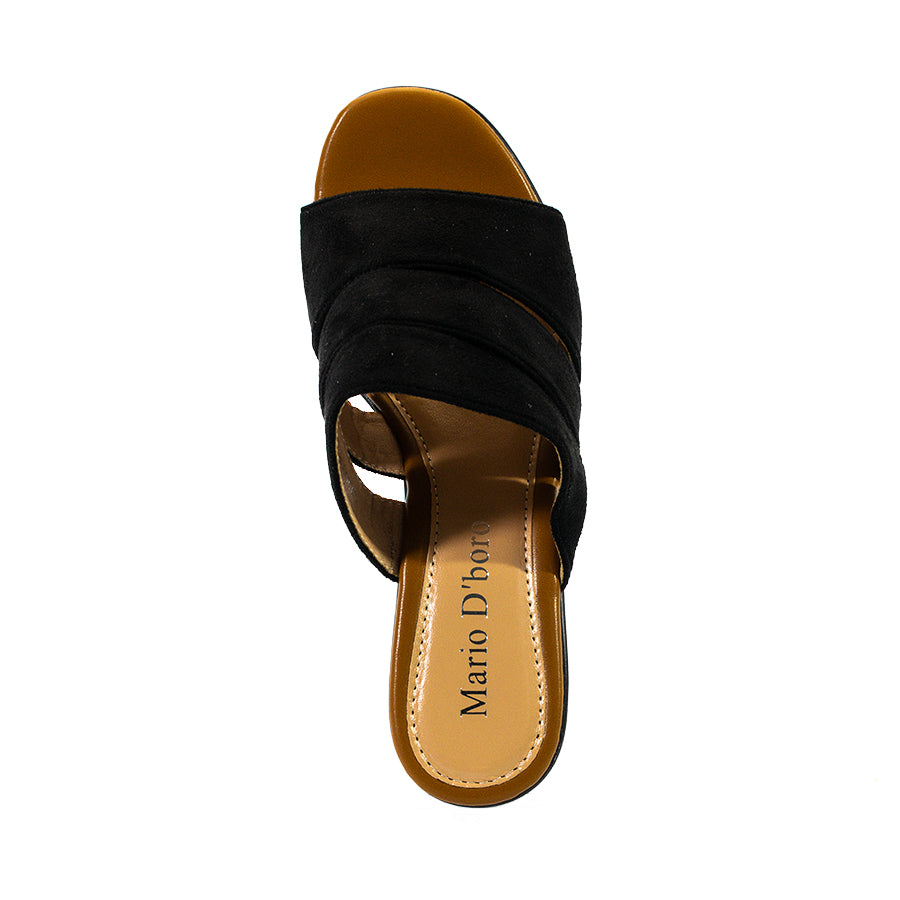 Mario D' Boro Women's Heeled Sandals LX 26538 Beige/Black C61