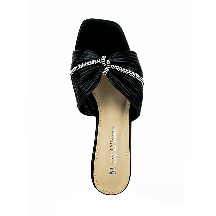 Mario D' Boro Women's Heeled Sandals Lv 22633 Black/White