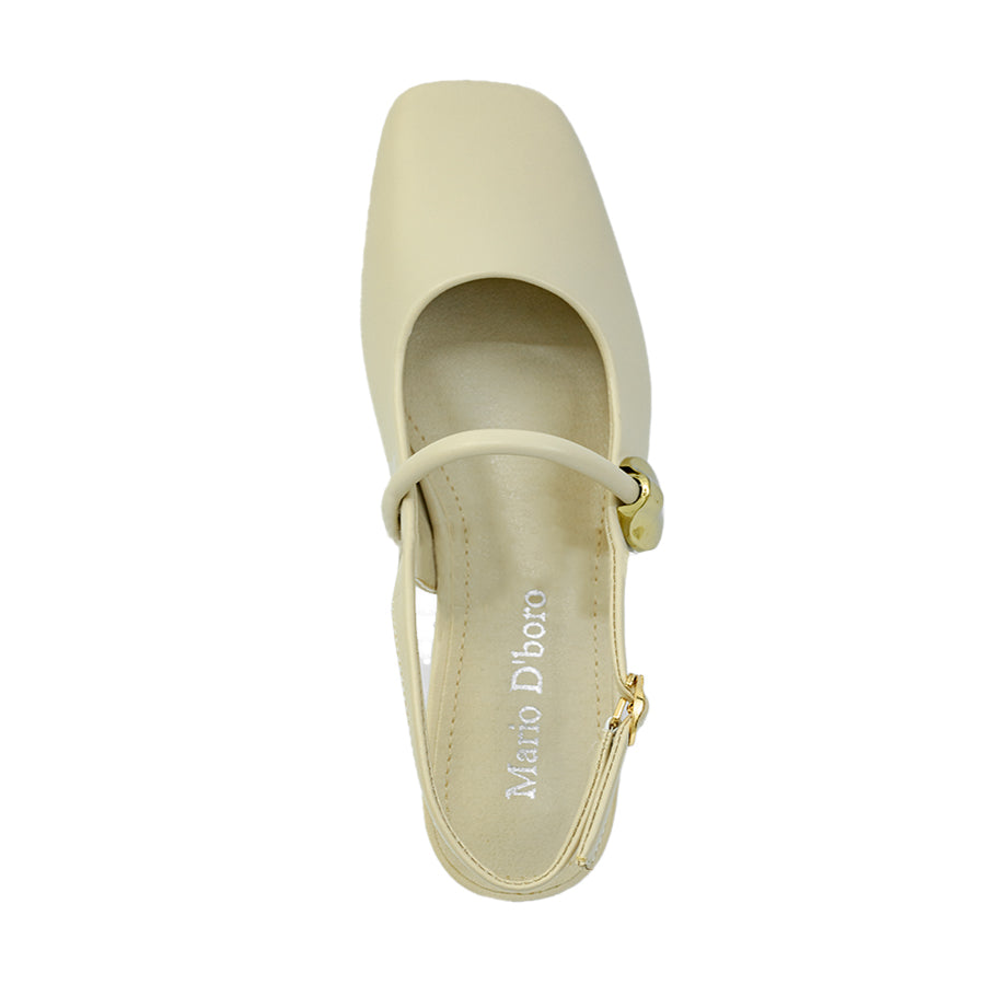 Mario D' boro Women's Flat Sandals LY 29052 Black / Bone C79