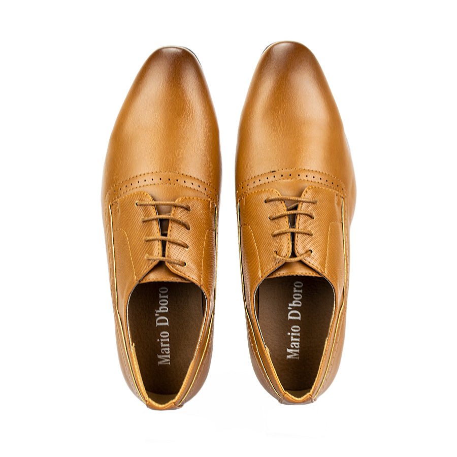 Mario D' Boro Men's Formal Shoes with Lace Mw 22245 Black/Tan
