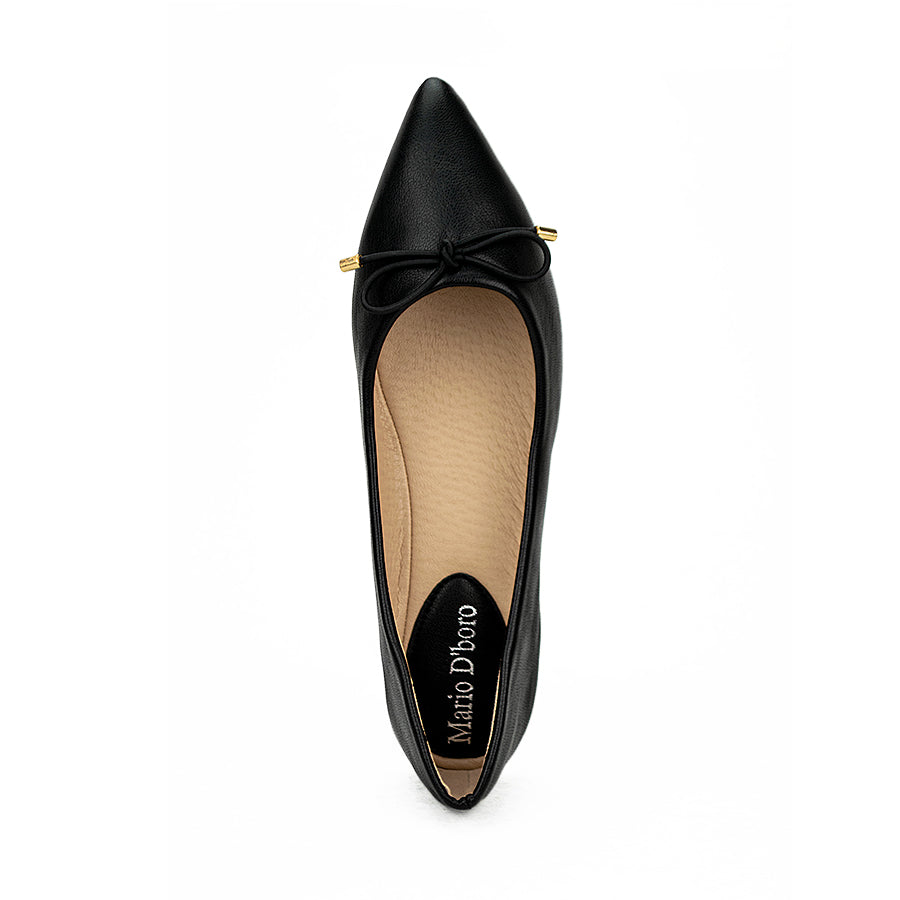 Mario D' Boro Women's Flat Shoes Lv 22699 Black/Tan
