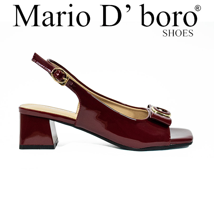 Mario D' Boro Women's Heeled Sandals LY 28145 Black/Maroon C65