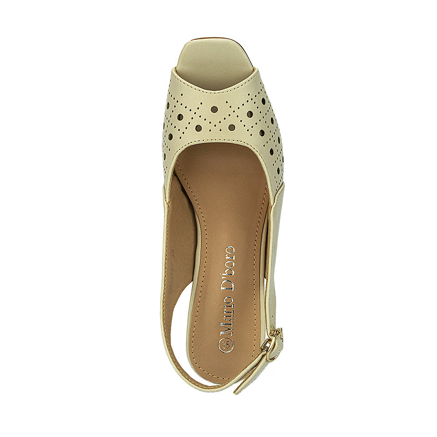 Mario D' Boro Women's Heeled Sandals Lw 24557 Black/Beige C34