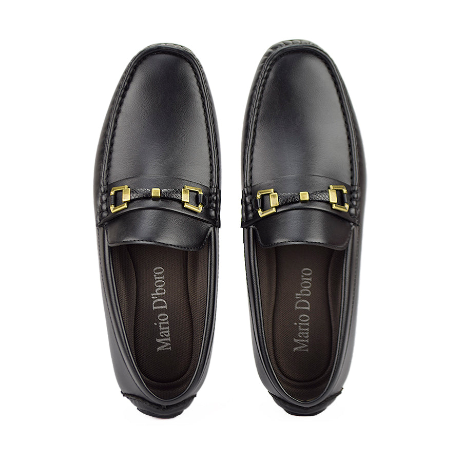 Mario D' Boro Men's Casual Loafers Mw 22366 Black
