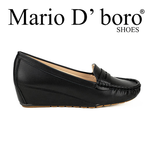 Mario D' Boro Women's Wedge Sandals Lv 22213 Black/Tan