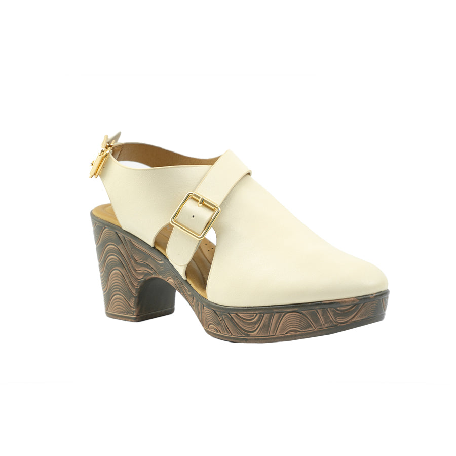 Women's Heeled Sandals LY 28410 Black/Bone C71