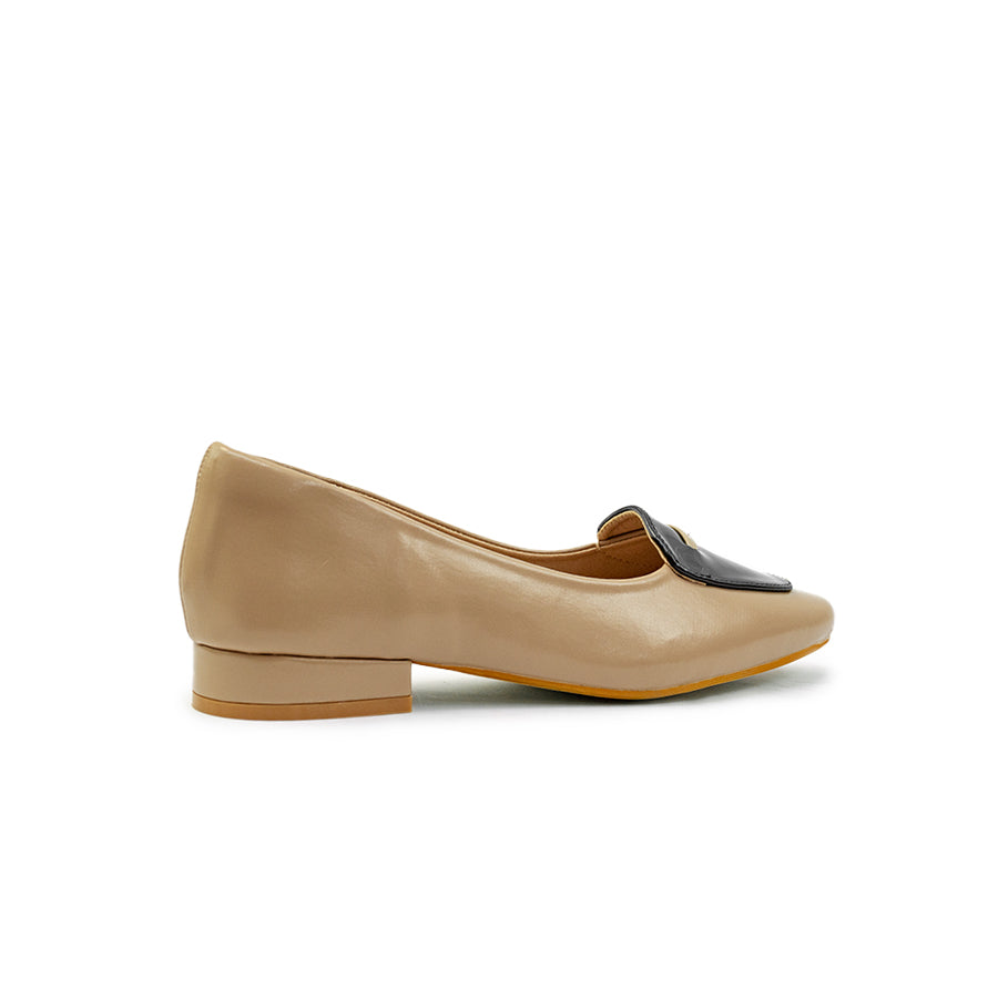 Mario D' Boro Women's Ballet Flats LY 29276 Beige / Black C79