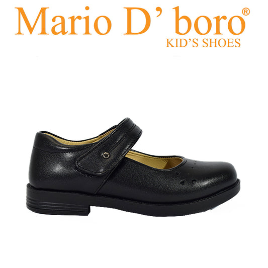 Mario D' Boro Kids Girls Sshs Flats KX 24001 Black C55