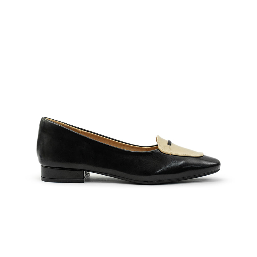 Mario D' Boro Women's Ballet Flats LY 29276 Beige / Black C79