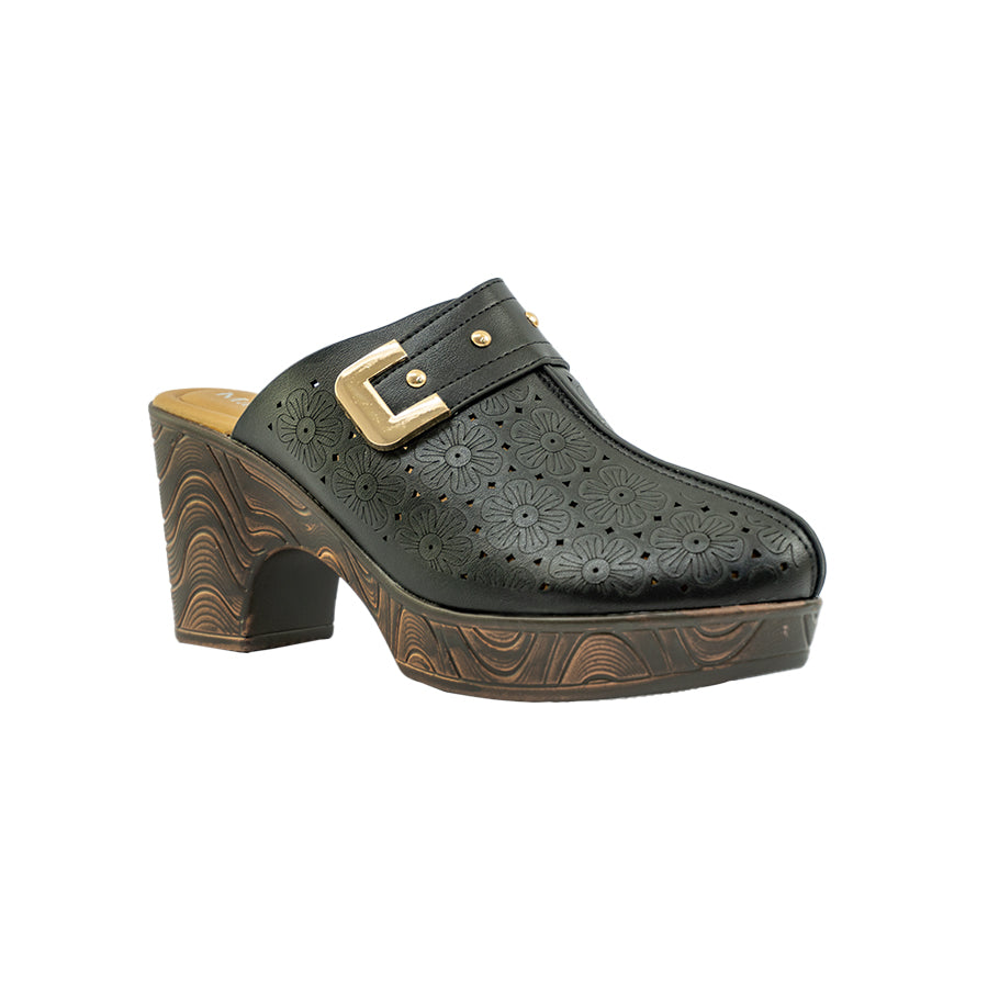 Women's Heeled Sandals LY 28413 Black/Brown C71