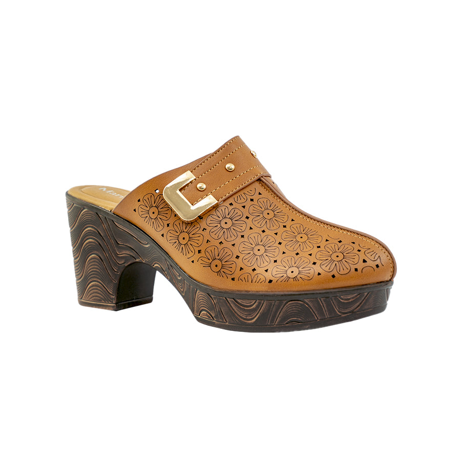Women's Heeled Sandals LY 28413 Black/Brown C71