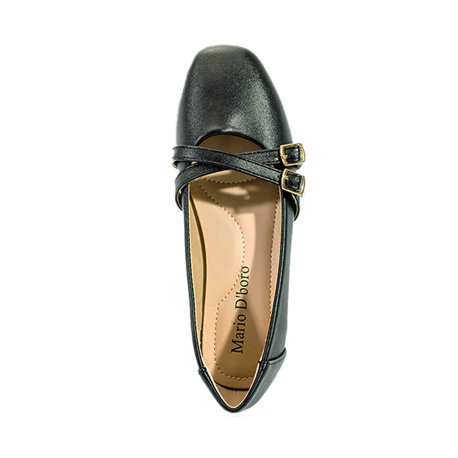 Mario D' Boro Women's SSHS Flats LX 27317 Black C54