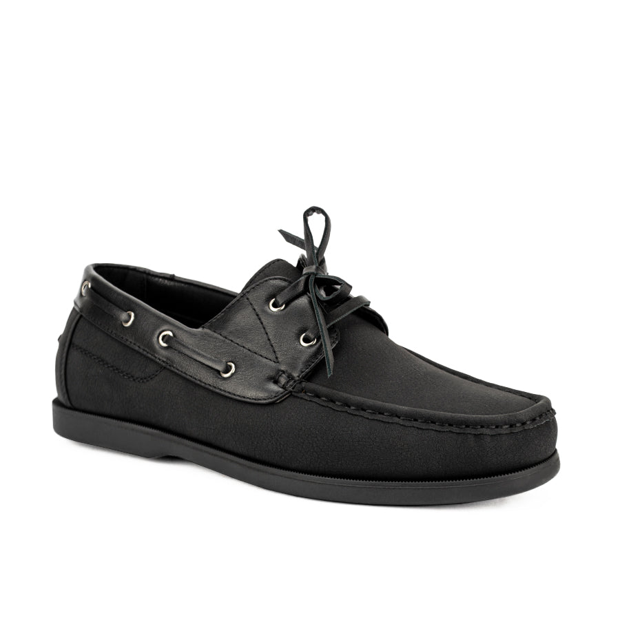 Mario D' Boro Men's Casual Boat Shoes Mw 22772 Black/Brown