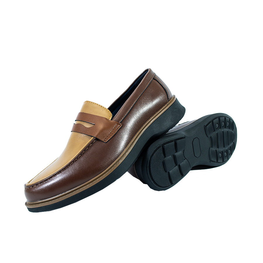 Mario D' Boro Men's Casual Loafers MX 25310 Black/Dark Brown C57