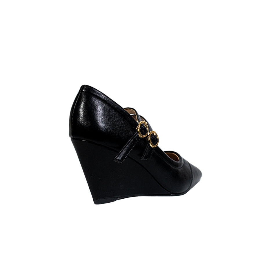 Mario D' Boro Women's Wedge Sandals LY 28298 Black C67