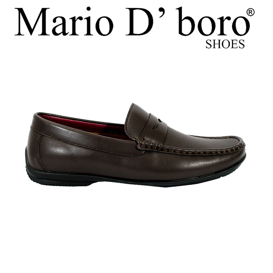 Mario D' Boro Men's Casual Loafers MX 24681 Black/Dark Brown C55