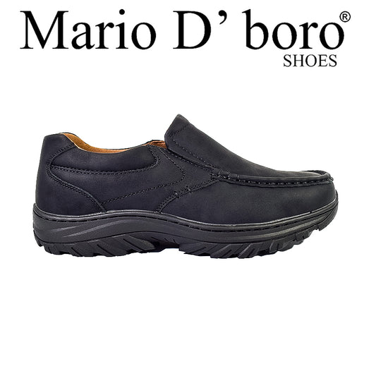 Mario D' Boro Men's Formal Slip On MX 25395 Black/Dark Brown C57